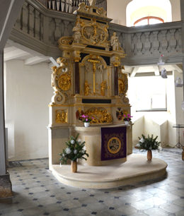 Herstellen und Verlegen der Altarstufen, Schloßkirche Dresden Lockwitz